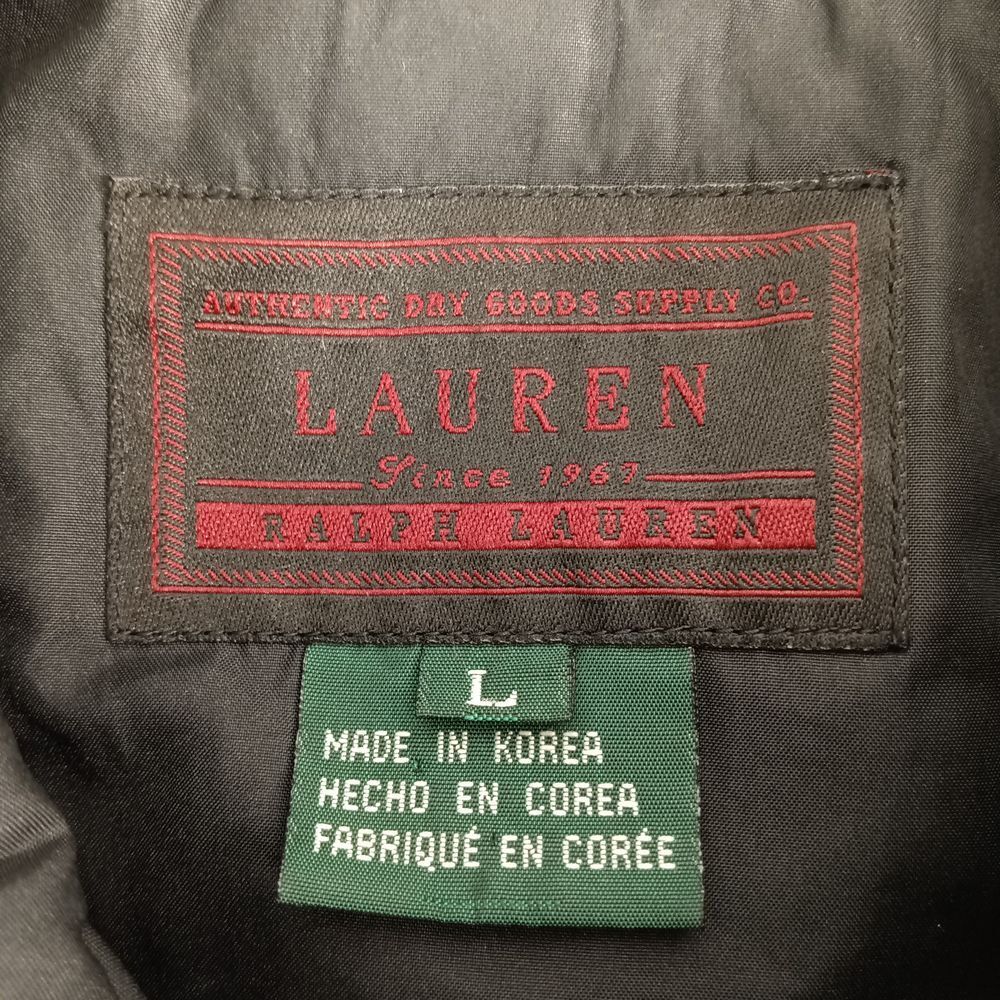 Lauren Ralph Lauren Women's Large Long Winter Coat Fleece Lined‎ Outerwear Black - Picture 2 of 9